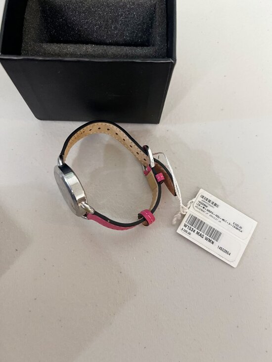 Coach W1534 LEX Leather Strap Watch With Printed Dial